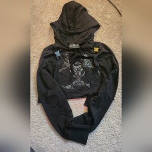 Killstar crop hoodie